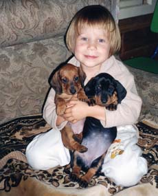 Ilona with puppies